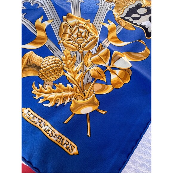 Hermes Silk Scarf British Heraldry Design by Rybal - Picture 1 of 10